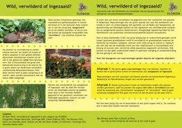 FLORON Brochure Wild, verwilderd of ingezaaid?