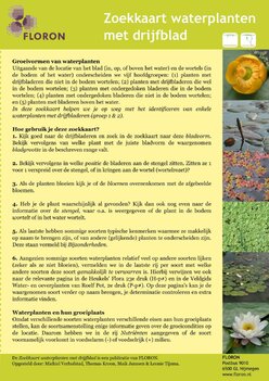 FLORON Zoekkaart waterplanten met drijfblad